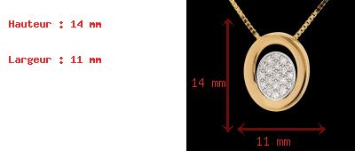 bijou Collier alc�ve or jaune pav� (MM) - 19 diamants
