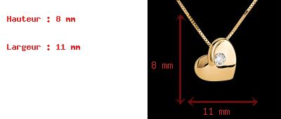 bijoux or Collier coeur �perdu or jaune diamants