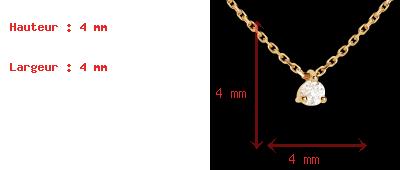 bijoux or Collier solitaire or jaune (PM)