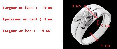 achat Bague Lacet or blanc pav� - 5 diamants