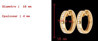 ventes Cr�oles or jaune diamants - serti rail (GM) - 0.43 carats - 24 diamants