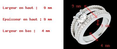 cadeaux femmes Solitaire Empire or blanc pav�  - 1.74 carats - 67 diamants