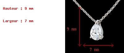 mariages Collier Larme diamant - or blanc  - 1.25 carats