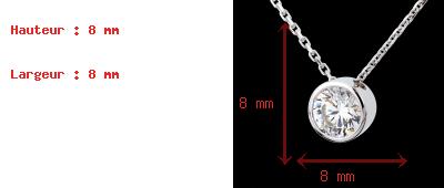femme Collier P�pite diamant - or blanc - 1 carats