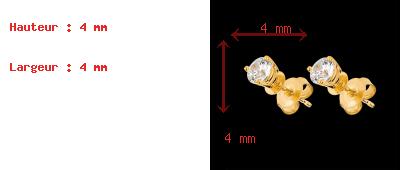 cadeaux Boucles d'oreilles or jaune - diamant 3 griffes  - 0.7 carats