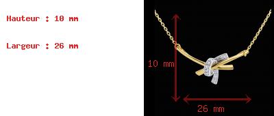 bijoux or collier noeud �ternel