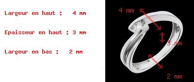 bijou or Bague solitaire or blanc Ondine