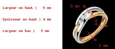 ventes on line Bague trilogie S�r�nade or jaune - or blanc - 3 diamants