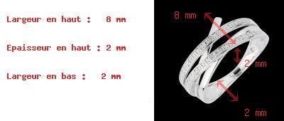 cadeaux femme Bague Tourbillon or blanc - 6 diamants