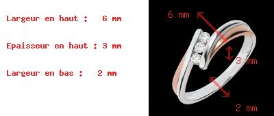 ventes Bague trilogie Ambra or rose - blanc - 3 diamants