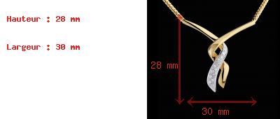 ventes en ligne Collier Baiser du gu�pard or jaune pav� - 13 diamants