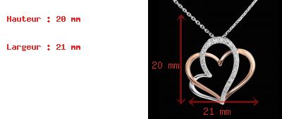 bijou Collier Coeurs Enlac�s - 18 diamants