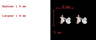 achat on line Boucles d'oreilles or rose et or blanc Palma