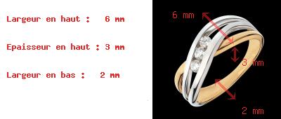 mariages Bague trilogie Nympheade or jaune or blanc - 3 diamants