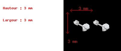 mariages boucles d'oreilles puces diamant or blanc Joya