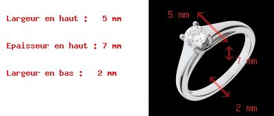 ventes Bague solitaire Diad�me or blanc
