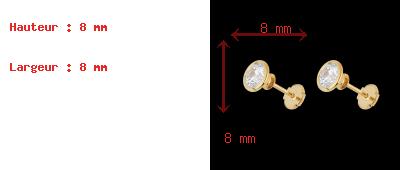 cadeaux femmes Boucles d'oreilles Poup�e Solitaire or jaune