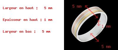 joaillerie Anneau Lacet Trois ors
