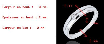 ventes on line Bague Edenit� or blanc et diamant - 0.022 carat