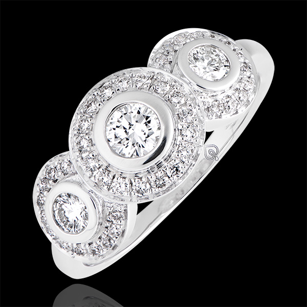 Bague de fianÃ§ailles DestinÃ©e - Trianon - or blanc 9 carats et