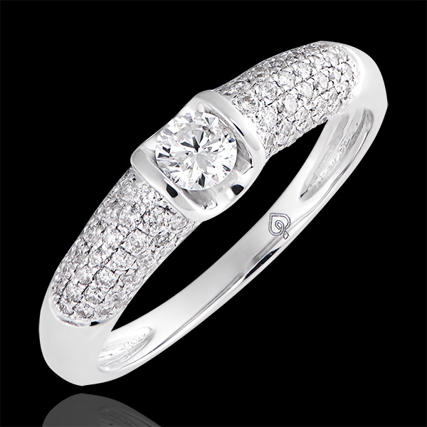 Bague de fiançailles Destinée - Diane - or blanc 18 carats et