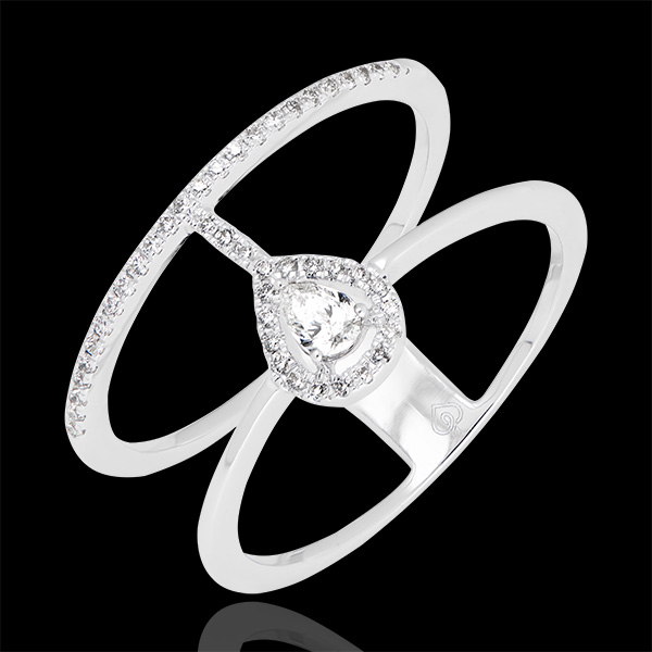 Bague Seraphine - or blanc 9 carats et diamants