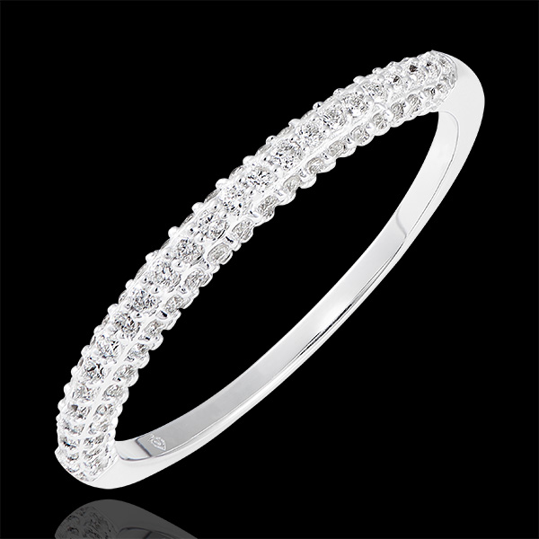 Alliance Myriade - or blanc 9 carats et diamants