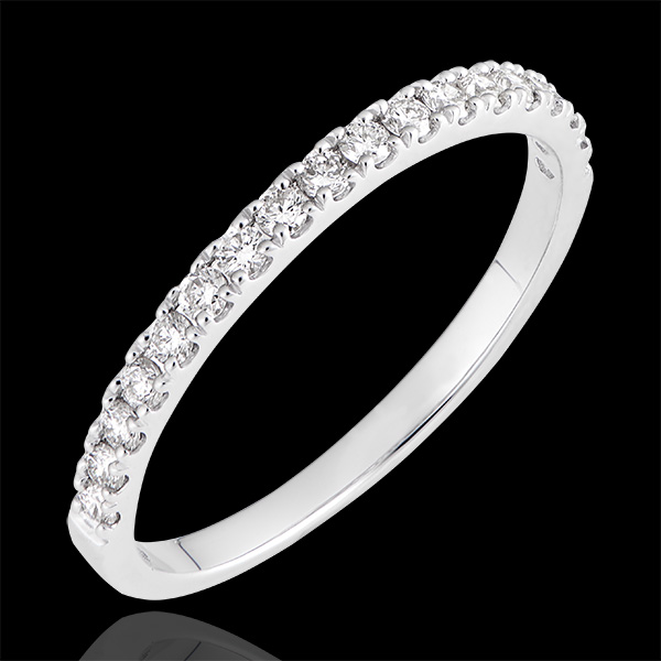 Alliance Bettina - or blanc 18 carats et diamants