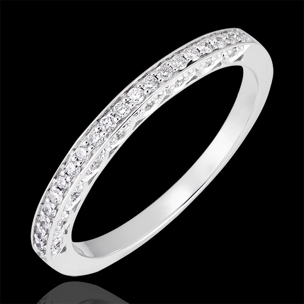 Alliance Myriade - variation - or blanc 18 carats et diamants