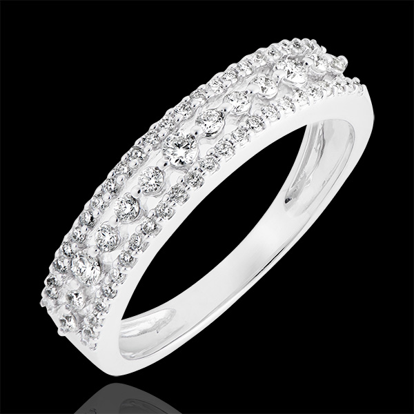 Bague Destinée - Diane - or blanc 9 carats et diamants