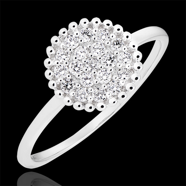 Bague Penelope - or blanc 9 carats et diamants