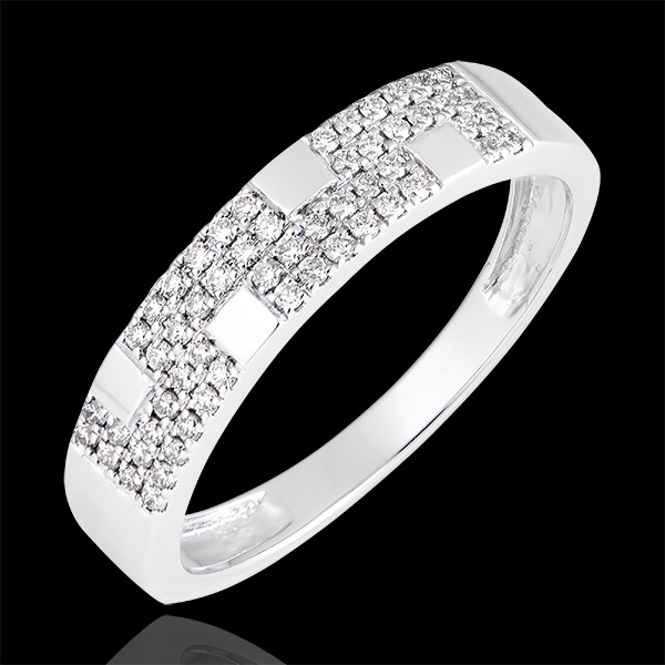 Bague Silencio - or blanc 18 carats et diamants