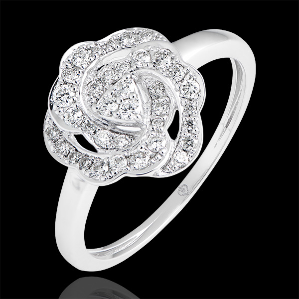 Bague de fiançailles Fraîcheur - Nina - or blanc 9 carats et d