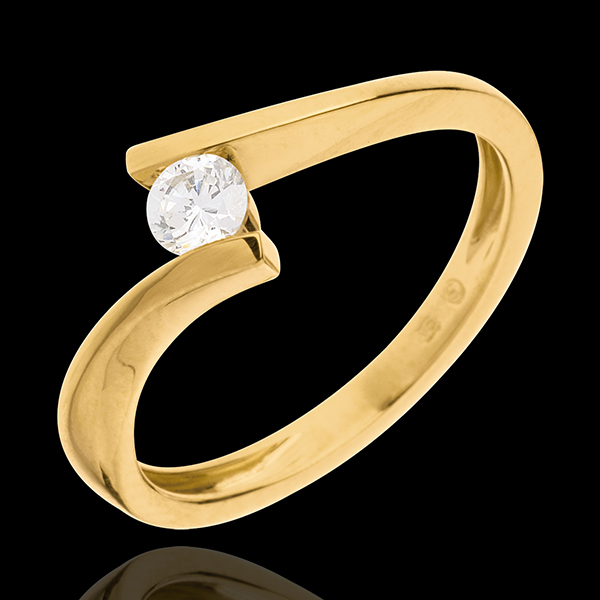 Solitaire Nid PrÃ©cieux - Apostrophe - or jaune 18 carats - diam