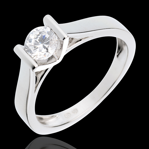 Solitaire caldera or blanc 18 carats (TGM) - 0.52 carats