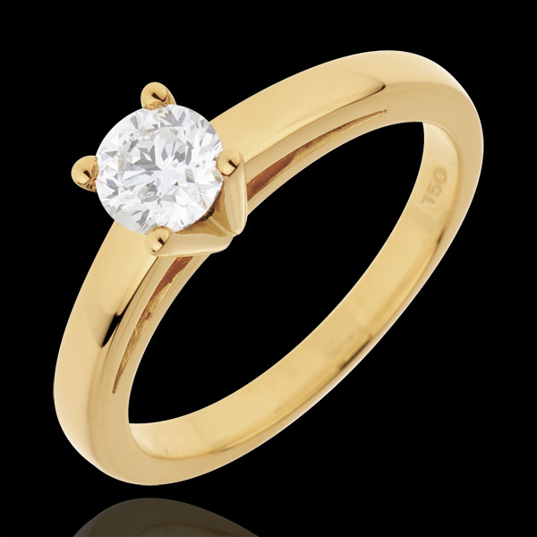 Bague Solitaire Nuptiane - or jaune 18 carats