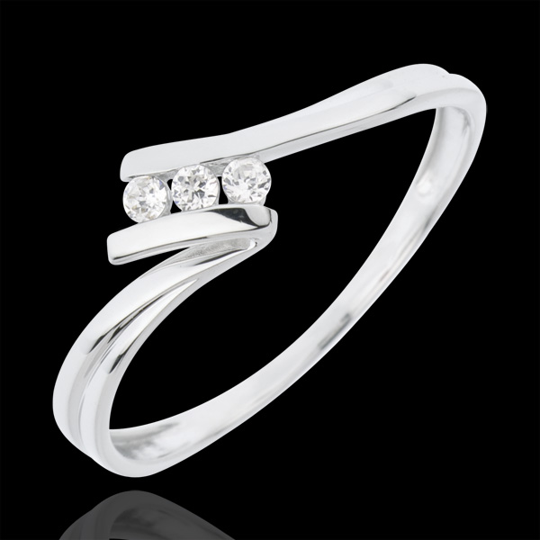 Bague Trilogie Euphorie - or blanc 18 carats