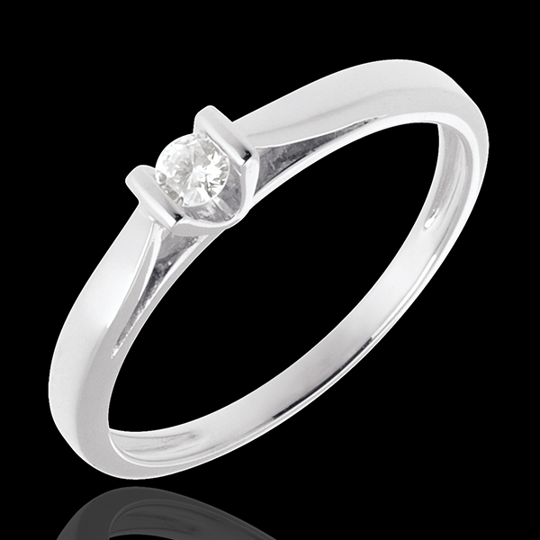 Solitaire caldera or blanc 18 carats - 0.08 carat