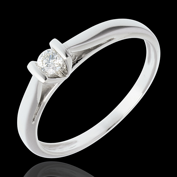 Solitaire caldera or blanc 18 carats