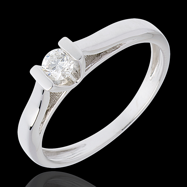 Solitaire caldera or blanc 18 carats