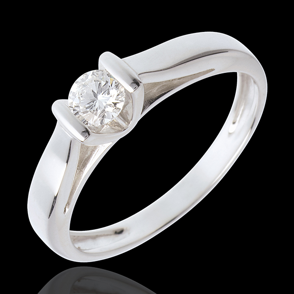 Solitaire caldera or blanc 18 carats - 0.24 carats