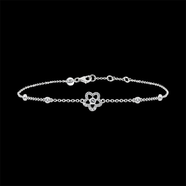 Bracelet Eclosion - Anémone- or blanc 18 carats et diamants