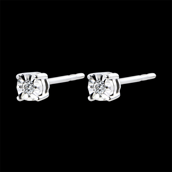 Boucles d'oreilles Origine - or blanc 18 carats et diamants