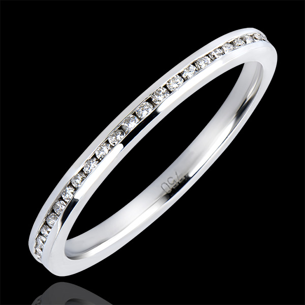 Alliance Origine - Perles de rosée - or blanc 18 carats et diam