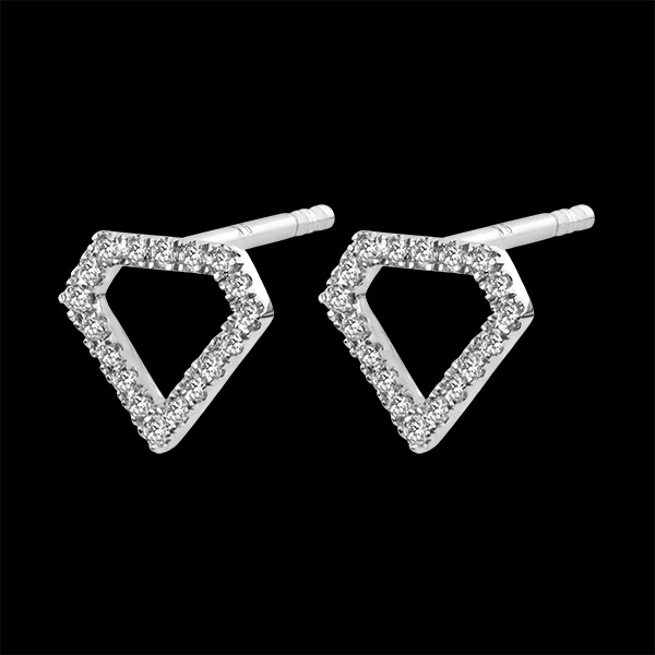 Boucles d'Oreilles Abondance - Diamantra - or blanc 18 carats et