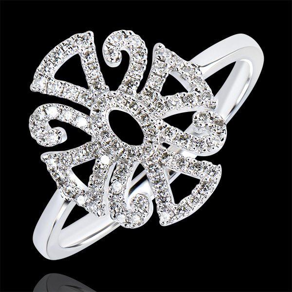 Bague Destinée- Arabesque variation - or blanc 18 carats et dia