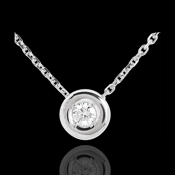 Collier Calice or blanc 18 carats