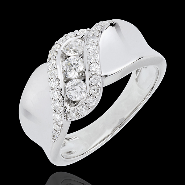 Bague Trilogie DestinÃ©e - ShÃ©hÃ©razade - or blanc 18 carats