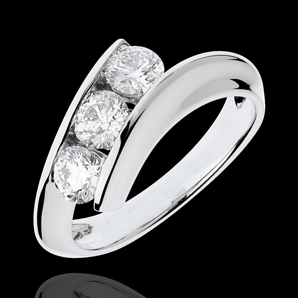 Bague Trilogie Nid PrÃ©cieux - FÃ©minitÃ© - or blanc 18 carats -