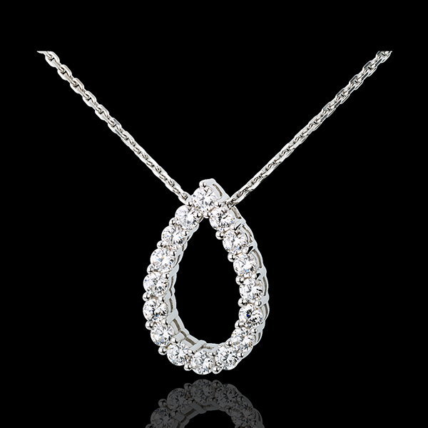 Collier Caprice or blanc 18 carats - 1.05 carats - 16 diamants